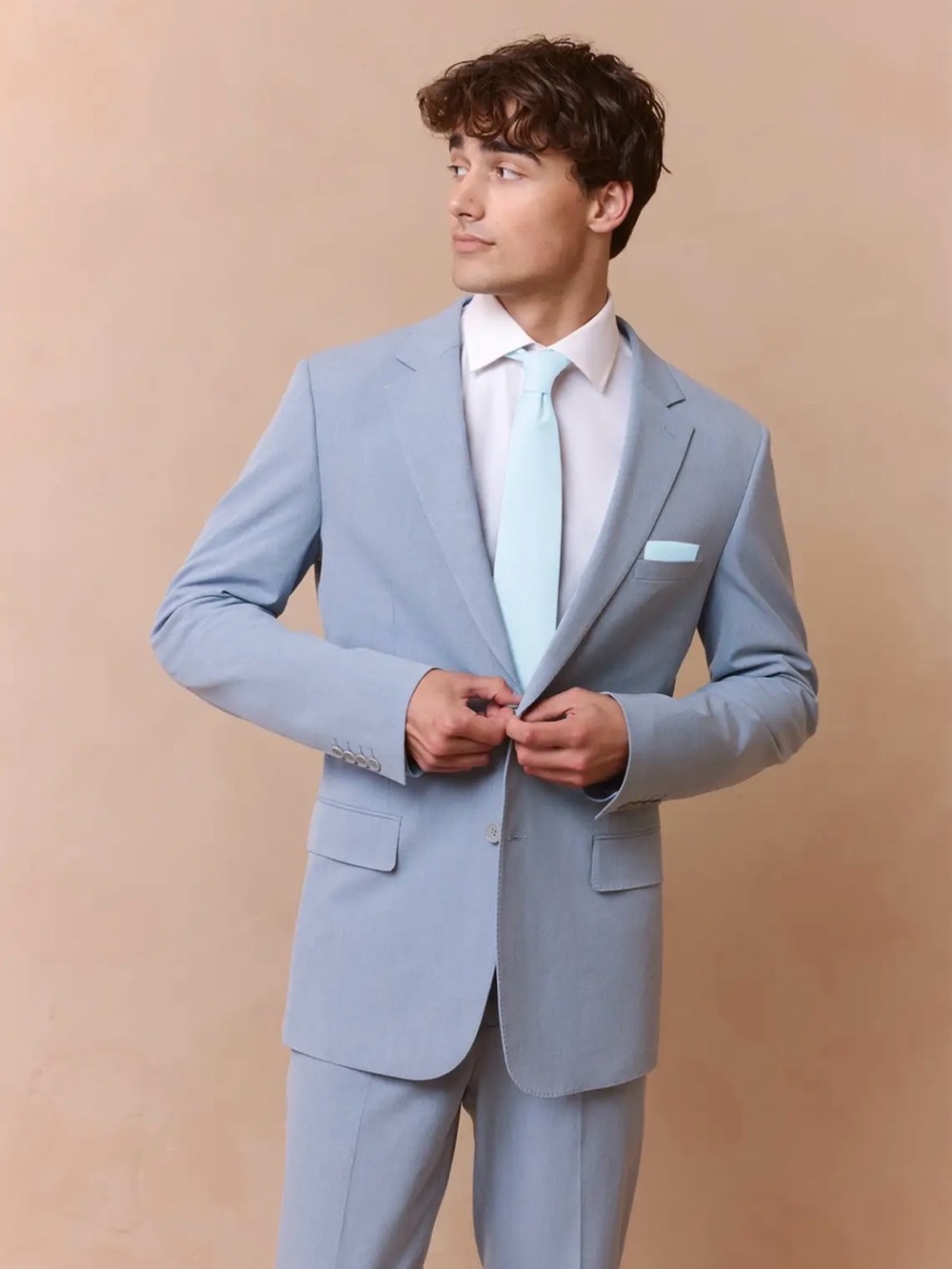 Azazie Matte Satin Skinny Tie And Pocket Square Set NWT